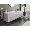 Mexen Orio bathroom cabinet 160 cm with Otis sink, 2 drawers, grey matte/white matte - 91A10-16047-2-BFF62-W18M01