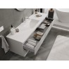 Mexen Orio bathroom cabinet 160 cm with Otis sink, 2 drawers, grey matte/white matte - 91A10-16047-2-BFF62-W18M01