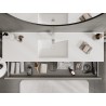 Mexen Orio bathroom cabinet 160 cm with Otis sink, 2 drawers, grey matte/white matte - 91A10-16047-2-BFF62-W18M01