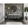 Mexen Orio bathroom cabinet 160 cm with sink Otis, 2 drawers, matte graphite/white matte - 91A10-16047-2-BFF66-W18M01