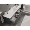 Mexen Orio bathroom cabinet 160 cm with sink Otis, 2 drawers, matte graphite/white matte - 91A10-16047-2-BFF66-W18M01