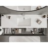 Mexen Orio 160 cm Bathroom Cabinet with Otis Sink, 2 Drawers, Matte Graphite/Matte White - 91A10-16047-2-BFF66-W18M01