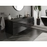 Mexen Orio bathroom cabinet 160 cm with Otis washbasin, 2 drawers, black gloss/black matte - 91A10-16047-2-BFF70-W18M71