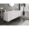 Mexen Orio bathroom cabinet 160 cm with Vela sink, 2 drawers, white gloss - 91A10-16047-2-BFF00-W23M00