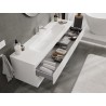 Mexen Orio bathroom cabinet 160 cm with Vela sink, 2 drawers, white gloss - 91A10-16047-2-BFF00-W23M00