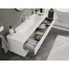 Mexen Orio bathroom cabinet 160 cm with Vela washbasin, 2 drawers, white matte - 91A10-16047-2-BFF01-W23M01