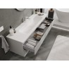 Mexen Orio bathroom cabinet 160 cm with Vela sink, 2 drawers, grey matte/white matte - 91A10-16047-2-BFF62-W23M01