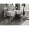 Mexen Rivel 50 cm bathroom cabinet with Otis sink, 1 drawer, grooved, gray matte/white matte - 91A20-05023-1-BF62-W18M01