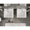 Mexen Rivel 50 cm bathroom cabinet with Otis sink, 1 drawer, grooved, gray matte/white matte - 91A20-05023-1-BF62-W18M01