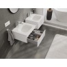 Mexen Rivel bathroom cabinet 50 cm with Vela sink, 1 drawer, fluted, white matte - 91A20-05023-1-BF01-W23M01