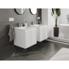 Mexen Rivel bathroom cabinet 50 cm with Otis sink, 1 drawer, fluted, white matte - 91A20-05047-1-BF01-W18M01