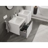 Mexen Rivel bathroom cabinet 50 cm with Otis sink, 1 drawer, fluted, white matte - 91A20-05047-1-BF01-W18M01
