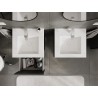 Mexen Rivel 50 cm Bathroom Cabinet with Otis Sink, 1 Drawer, Grooved, Matt Graphite/White - 91A20-05047-1-BF66-W18M01