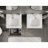 Mexen Rivel bathroom cabinet 50 cm with Vela sink, 1 drawer, grooved, grey matte/white matte - 91A20-05047-1-BF62-W23M01