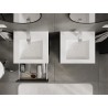 Mexen Rivel bathroom cabinet 50 cm with sink Otis, 2 drawers, grooved, graphite matte/white matte - 91A20-05047-2-BFF66-W18M01