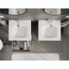 Mexen Rivel 50 cm bathroom cabinet with Vela sink, 2 drawers, grooved, gray matte/white matte - 91A20-05047-2-BFF62-W23M01