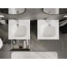Mexen Rivel 50 cm Bathroom Cabinet with Vela Sink, 2 Drawers, Fluted, Matte Graphite/Matte White - 91A20-05047-2-BFF66-W23M01