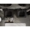 Mexen Rivel bathroom cabinet 50 cm with Vela sink, 2 drawers, ribbed, matte black - 91A20-05047-2-BFF71-W23M71
