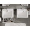 Mexen Rivel bathroom cabinet 60 cm with Otis sink, 1 drawer, grooved, white mat - 91A20-06023-1-BF01-W18M01