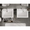 Mexen Rivel bathroom cabinet 60 cm with Otis sink, 1 drawer, grooved, grey matte/white matte - 91A20-06023-1-BF62-W18M01