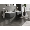 Mexen Rivel bathroom cabinet 60 cm with sink Otis, 1 drawer, grooved, graphite matte/white matte - 91A20-06023-1-BF66-W18M01