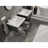 Mexen Rivel bathroom cabinet 60 cm with sink Otis, 1 drawer, grooved, graphite matte/white matte - 91A20-06023-1-BF66-W18M01