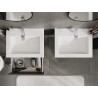 Mexen Rivel bathroom cabinet 60 cm with sink Otis, 1 drawer, grooved, graphite matte/white matte - 91A20-06023-1-BF66-W18M01