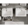 Mexen Rivel bathroom cabinet 60 cm with Vela washbasin, 2 drawers, grooved, white matte - 91A20-06047-2-BFF01-W23M01