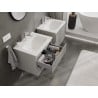 Mexen Rivel 60 cm bathroom cabinet with Vela sink, 2 drawers, fluted, gray matte/white matte - 91A20-06047-2-BFF62-W23M01