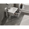 Mexen Rivel bathroom cabinet 70 cm with Otis sink, 1 drawer, fluted, gray matte/white matte - 91A20-07023-1-BF62-W18M01