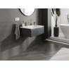 Mexen Rivel 70 cm bathroom cabinet with Otis sink, 1 drawer, grooved, graphite matt/white matt - 91A20-07023-1-BF66-W18M01