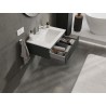 Mexen Rivel bathroom cabinet 70 cm with sink Otis, 1 drawer, grooved, graphite matte/white matte - 91A20-07023-1-BF66-W18M01
