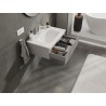 Mexen Rivel bathroom cabinet 70 cm with Vela sink, 1 drawer, fluted, gray matte/white matte - 91A20-07023-1-BF62-W23M01
