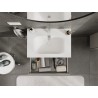 Mexen Rivel bathroom cabinet 70 cm with Vela sink, 1 drawer, fluted, gray matte/white matte - 91A20-07023-1-BF62-W23M01