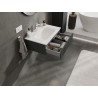 Mexen Rivel 70 cm Bathroom Cabinet with Vela Sink, 1 Drawer, Grooved, Matte Graphite/Matte White - 91A20-07023-1-BF66-W23M01