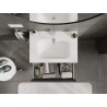 Mexen Rivel 70 cm Bathroom Cabinet with Vela Sink, 1 Drawer, Grooved, Matte Graphite/Matte White - 91A20-07023-1-BF66-W23M01