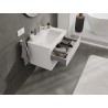 Mexen Rivel bathroom cabinet 70 cm with Otis sink, 2 drawers, grooved, white matt - 91A20-07047-2-BFF01-W18M01