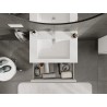 Mexen Rivel 70 cm bathroom cabinet with sink Otis, 2 drawers, fluted, white matte - 91A20-07047-2-BFF01-W18M01