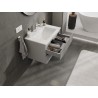 Mexen Rivel 70 cm bathroom cabinet with Otis sink, 2 drawers, grooved, gray matte/white matte - 91A20-07047-2-BFF62-W18M01
