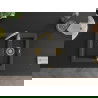 Mexen Carlos 1.5-compartment granite sink 582 x 475 mm, spotted black, siphon Gold - 6518581500-76-G