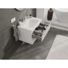 Mexen Rivel bathroom cabinet 70 cm with Vela washbasin, 2 drawers, grooved, white matte - 91A20-07047-2-BFF01-W23M01