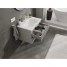 Mexen Rivel bathroom cabinet 70 cm with Vela sink, 2 drawers, fluted, gray matte/white matte - 91A20-07047-2-BFF62-W23M01