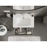 Mexen Rivel bathroom cabinet 70 cm with Vela sink, 2 drawers, fluted, gray matte/white matte - 91A20-07047-2-BFF62-W23M01