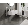 Mexen Rivel 80 cm bathroom cabinet with Otis sink, 1 drawer, grooved, white matte - 91A20-08023-1-BF01-W18M01