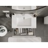 Mexen Rivel 80 cm bathroom cabinet with Otis sink, 1 drawer, grooved, white matte - 91A20-08023-1-BF01-W18M01