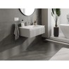 Mexen Rivel 80 cm Bathroom Cabinet with Otis Sink, 1 Drawer, Ribbed, Gray Matte/White Matte - 91A20-08023-1-BF62-W18M01