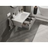 Mexen Rivel bathroom cabinet 80 cm with Otis basin, 1 drawer, fluted, grey matt/white matt - 91A20-08023-1-BF62-W18M01