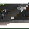 Mexen Carlos 1.5-compartment granite sink 582 x 475 mm, Black, siphon Gold - 6518581500-77-G