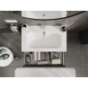 Mexen Rivel bathroom cabinet 80 cm with Vela sink, 1 drawer, grooved, graphite matte/white matte - 91A20-08023-1-BF66-W23M01