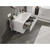 Mexen Rivel bathroom cabinet 80 cm with Vela washbasin, 2 drawers, fluted, white matt - 91A20-08047-2-BFF01-W23M01